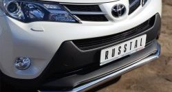 14 549 р. Одинарная защита переднего бампера диаметром 63 мм SLITKOFF  Toyota RAV4  XA40 (2012-2015) 5 дв. дорестайлинг  с доставкой в г. Кемерово. Увеличить фотографию 2