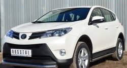 14 549 р. Одинарная защита переднего бампера диаметром 63 мм SLITKOFF  Toyota RAV4  XA40 (2012-2015) 5 дв. дорестайлинг  с доставкой в г. Кемерово. Увеличить фотографию 4