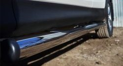 83 999 р. Защита порогов с пластиковыми вставками для ног из круглой трубы диаметром 76 мм Russtal Toyota RAV4 XA40 5 дв. дорестайлинг (2012-2015) (Защита порогов с со скосами на торцах (вариант 1))  с доставкой в г. Кемерово. Увеличить фотографию 7