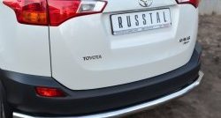 14 999 р. Одинарная защита заднего бампера из трубы диаметром 63 мм SLITKOFF  Toyota RAV4  XA40 (2012-2015) 5 дв. дорестайлинг  с доставкой в г. Кемерово. Увеличить фотографию 3