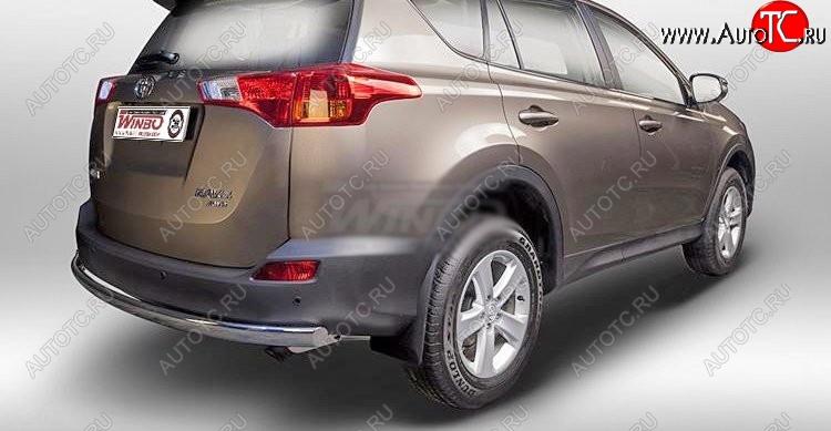 11 399 р. Защита заднего бампера WINBO (Ø76 мм, нержавейка)  Toyota RAV4  XA40 (2012-2015) 5 дв. дорестайлинг  с доставкой в г. Кемерово