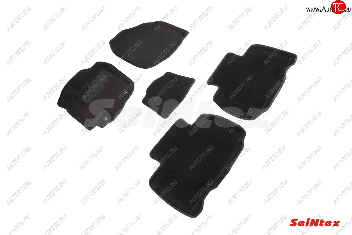 7 649 р. Комплект ворсовых ковриков в салон Seintex (3D)  Toyota RAV4  XA40 (2012-2019) 5 дв. дорестайлинг, 5 дв. рестайлинг (Черный)  с доставкой в г. Кемерово