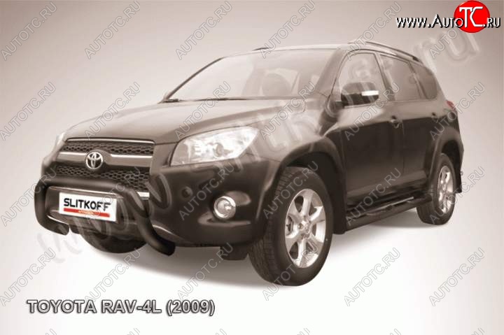20 999 р. Кенгурятник d76 низкий  Toyota RAV4  XA30 (2009-2010) 5 дв. удлиненный 1-ый рестайлинг (Цвет: серебристый)  с доставкой в г. Кемерово