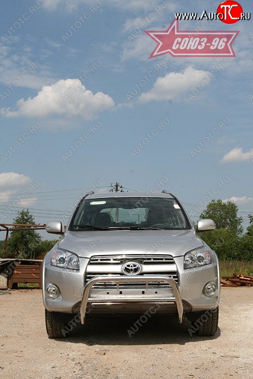 11 249 р. Защита переднего бампера Souz-96 (d60)  Toyota RAV4  XA30 (2009-2010) 5 дв. удлиненный 1-ый рестайлинг  с доставкой в г. Кемерово