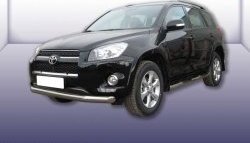 Одинарная защита переднего бампера диаметром 76 мм Slitkoff Toyota RAV4  XA30 (2009-2010) 5 дв. удлиненный 1-ый рестайлинг