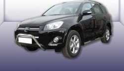 Усиленная низкая защита переднего бампера из трубы диаметром 57 мм Slitkoff Toyota RAV4  XA30 (2009-2010) 5 дв. удлиненный 1-ый рестайлинг