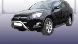 Усиленная низкая защита переднего бампера из трубы диаметром 76 мм Slitkoff Toyota RAV4  XA30 (2009-2010) 5 дв. удлиненный 1-ый рестайлинг