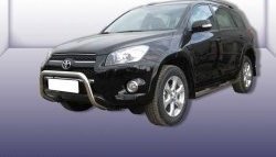 Усиленная высокая защита переднего бампера из трубы диаметром 57 мм Slitkoff Toyota RAV4  XA30 (2009-2010) 5 дв. удлиненный 1-ый рестайлинг