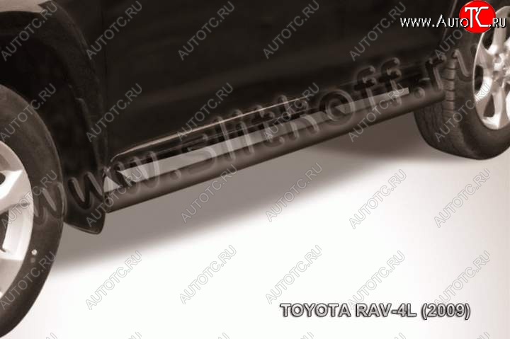 10 749 р. Защита порогов Slitkoff Toyota RAV4 XA30 5 дв. удлиненный дорестайлинг (2003-2008) (Цвет: серебристый)  с доставкой в г. Кемерово