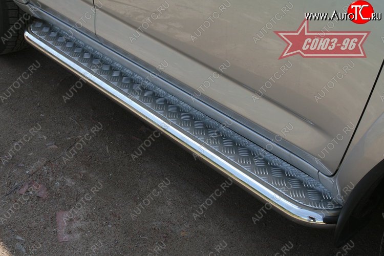 15 524 р. Защита порогов с листом Souz-96 (d60). Toyota RAV4 XA30 5 дв. удлиненный 1-ый рестайлинг (2009-2010)  с доставкой в г. Кемерово