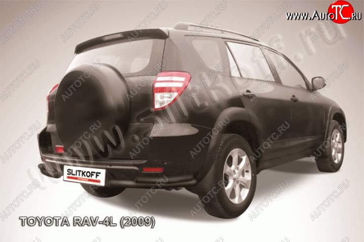 6 449 р. Уголки d57+d42 двойные  Toyota RAV4  XA30 (2009-2010) 5 дв. удлиненный 1-ый рестайлинг (Цвет: серебристый)  с доставкой в г. Кемерово