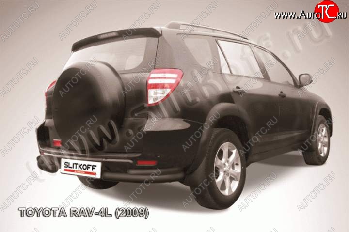 7 399 р. Уголки d76+d42 двойные  Toyota RAV4  XA30 (2009-2010) 5 дв. удлиненный 1-ый рестайлинг (Цвет: серебристый)  с доставкой в г. Кемерово
