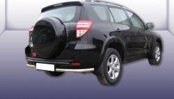 Защита заднего бампера Slitkoff (Ø 57 мм, уголки) Toyota RAV4  XA30 (2009-2010) 5 дв. удлиненный 1-ый рестайлинг (Нержавеющая сталь)