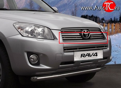 1 043 р. Декоративные вставки решетки радиатора Novline (нижние, тройные) Toyota RAV4 XA30 5 дв. 2-ой рестайлинг (2010-2013)  с доставкой в г. Кемерово