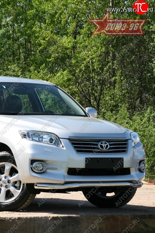 11 114 р. Защита переднего бампера одинарная Souz-96 (d60) Toyota RAV4 XA30 5 дв. удлиненный 2-ой рестайлинг (2010-2013)  с доставкой в г. Кемерово