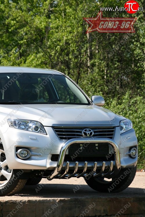 20 969 р. Защита переднего бампера Souz-96 (d76) Toyota RAV4 XA30 5 дв. удлиненный 2-ой рестайлинг (2010-2013)  с доставкой в г. Кемерово