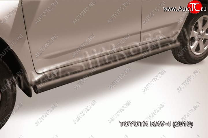 8 899 р. Защита порогов Slitkoff Toyota RAV4 XA30 5 дв. 2-ой рестайлинг (2010-2013) (Цвет: серебристый)  с доставкой в г. Кемерово