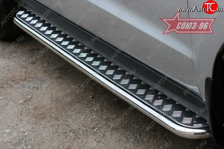 11 519 р. Защита порогов с листом Souz-96 (d42). Toyota RAV4 XA30 5 дв. 2-ой рестайлинг (2010-2013)  с доставкой в г. Кемерово