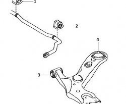 379 р. Полиуретановая втулка стабилизатора передней подвески (левая) Точка Опоры (22,2 мм) Toyota RAV4 XA305 5 дв. дорестайлинг (2005-2009)  с доставкой в г. Кемерово. Увеличить фотографию 2
