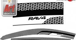 2 059 р. Комплект дефлекторов окон CA-Plastic Toyota RAV4 XA40 5 дв. дорестайлинг (2012-2015) (Classic полупрозрачный, Без хром.молдинга)  с доставкой в г. Кемерово. Увеличить фотографию 5