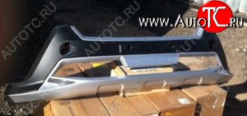 5 949 р. Накладка на передний бампер SuvStyle v2 Toyota RAV4 XA40 5 дв. дорестайлинг (2012-2015) (Неокрашенная)  с доставкой в г. Кемерово