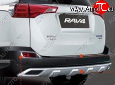 13 299 р. Накладка на задний бампер CT v3 Toyota RAV4 XA40 5 дв. дорестайлинг (2012-2015) (Неокрашенная)  с доставкой в г. Кемерово