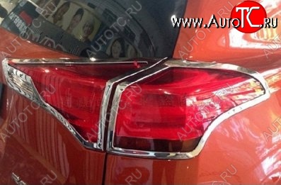 5 349 р. Накладки на фонари СТ Toyota RAV4 XA40 5 дв. дорестайлинг (2012-2015) (Неокрашенные)  с доставкой в г. Кемерово