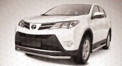 Одинарная защита переднего бампера из трубы диаметром 57 мм Slitkoff Toyota RAV4  XA40 (2012-2015) 5 дв. дорестайлинг