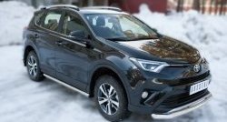 15 299 р. Защита порогов из круглой трубы диаметром 63 мм (рестайлинг) Russtal Toyota RAV4 XA40 5 дв. дорестайлинг (2012-2015) (Защита порогов с со скосами на торцах (вариант 1))  с доставкой в г. Кемерово. Увеличить фотографию 7