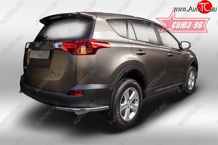 7 784 р. Защита заднего бампера из боковых уголков Souz-96 (d42) Toyota RAV4 XA40 5 дв. дорестайлинг (2012-2015)  с доставкой в г. Кемерово