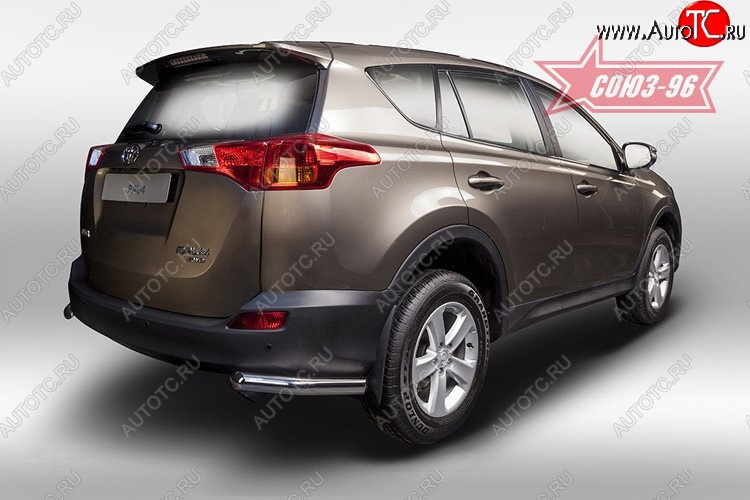 8 639 р. Защита заднего бампера из боковых уголков Souz-96 (d60) Toyota RAV4 XA40 5 дв. дорестайлинг (2012-2015)  с доставкой в г. Кемерово