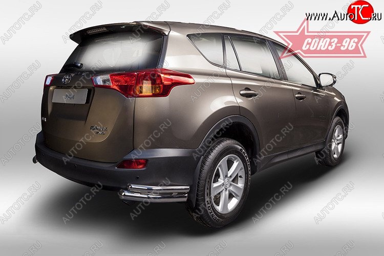 14 264 р. Защита заднего бампера из двойных боковых уголков Souz-96 (d60/42)  Toyota RAV4  XA40 (2012-2015) 5 дв. дорестайлинг  с доставкой в г. Кемерово