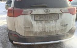 Защита заднего бампера d63.5 мм Металл Дизайн Toyota RAV4 XA40 5 дв. дорестайлинг (2012-2015) (полированная нержавейка)