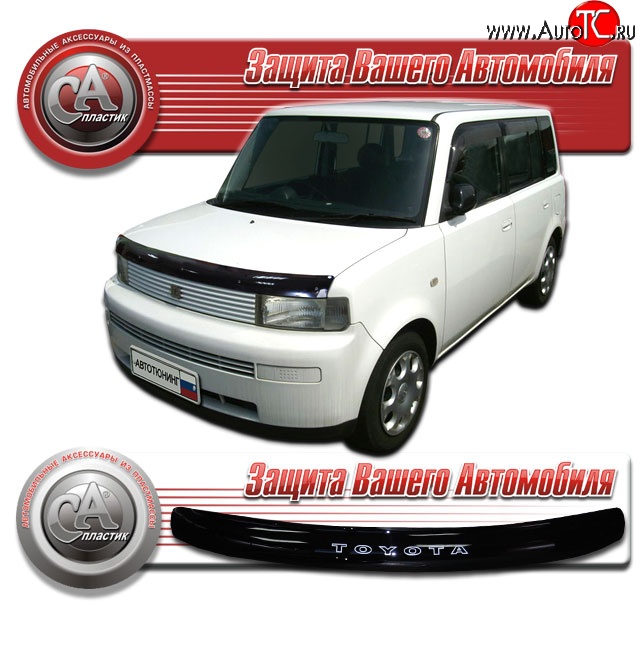 2 079 р. Дефлектор капота CA Plastic  Toyota Scion  XB (2002-2025) (Classic черный, Без надписи)  с доставкой в г. Кемерово