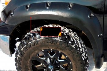 Расширитель арки RA (вылет 80 мм, передний левый) Toyota Tundra  XK50 (2007-2013) дорестайлинг, 1-ый рестайлинг (Поверхность шагрень)