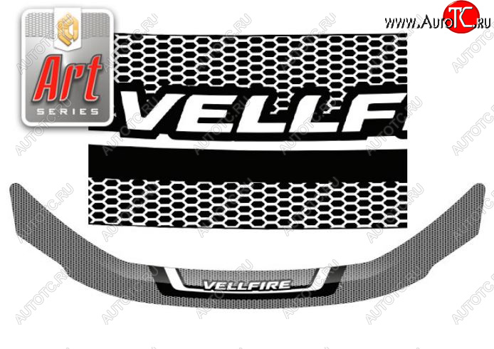 2 559 р. Дефлектора окон CA-Plastiс  Toyota Vellfire (2008-2015) (Серия Art серебро)  с доставкой в г. Кемерово