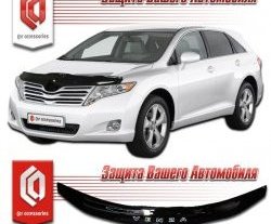 3 199 р. Дефлектор капота CA-Plastic Toyota Venza GV10 рестайлинг (2012-2016) (Classic черный, Без надписи)  с доставкой в г. Кемерово. Увеличить фотографию 2