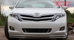 19 799 р. Защита переднего бампера двойная Souz-96 (d42/42)  Toyota Venza  GV10 (2008-2012) дорестайлинг  с доставкой в г. Кемерово. Увеличить фотографию 2
