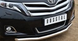 13 649 р. Одинарная защита переднего бампера диаметром 57 мм SLITKOFF  Toyota Venza  GV10 (2012-2016) рестайлинг (нержавейка полированная)  с доставкой в г. Кемерово. Увеличить фотографию 2