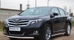 13 649 р. Одинарная защита переднего бампера диаметром 57 мм SLITKOFF  Toyota Venza  GV10 (2012-2016) рестайлинг (нержавейка полированная)  с доставкой в г. Кемерово. Увеличить фотографию 4