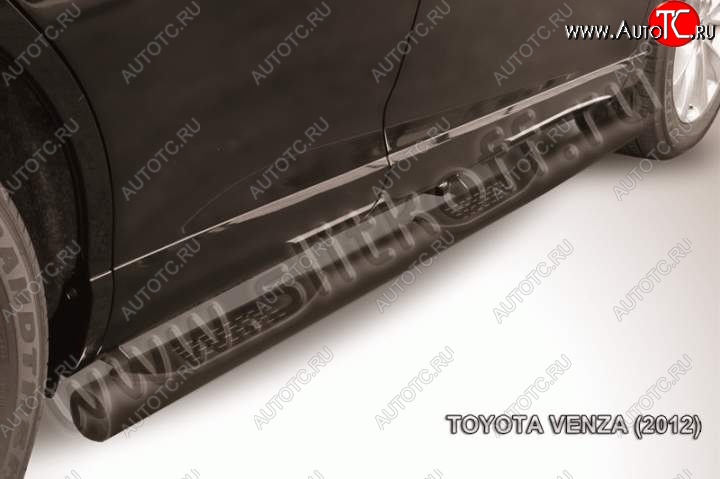 15 249 р. Защита порогов Slitkoff Toyota Venza GV10 рестайлинг (2012-2016) (Цвет: серебристый)  с доставкой в г. Кемерово