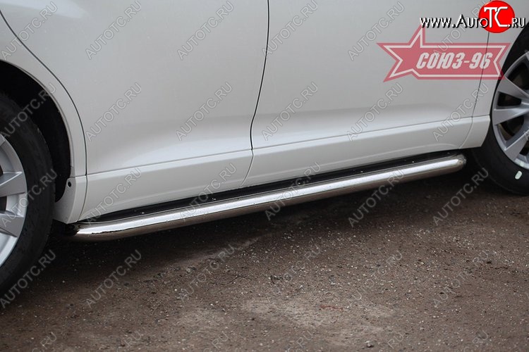 21 509 р. Защита порогов с листом Souz-96 (d60). Toyota Venza GV10 дорестайлинг (2008-2012)  с доставкой в г. Кемерово