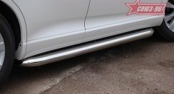 24 839 р. Защита порогов с листом Souz-96 (d76). Toyota Venza GV10 дорестайлинг (2008-2012)  с доставкой в г. Кемерово. Увеличить фотографию 2