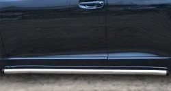 70 999 р. Защита порогов из круглой трубы диаметром 63 мм Russtal Toyota Venza GV10 рестайлинг (2012-2016) (Защита порогов с со скосами на торцах (вариант 1))  с доставкой в г. Кемерово. Увеличить фотографию 5