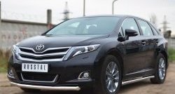 70 999 р. Защита порогов из круглой трубы диаметром 63 мм Russtal Toyota Venza GV10 рестайлинг (2012-2016) (Защита порогов с со скосами на торцах (вариант 1))  с доставкой в г. Кемерово. Увеличить фотографию 10
