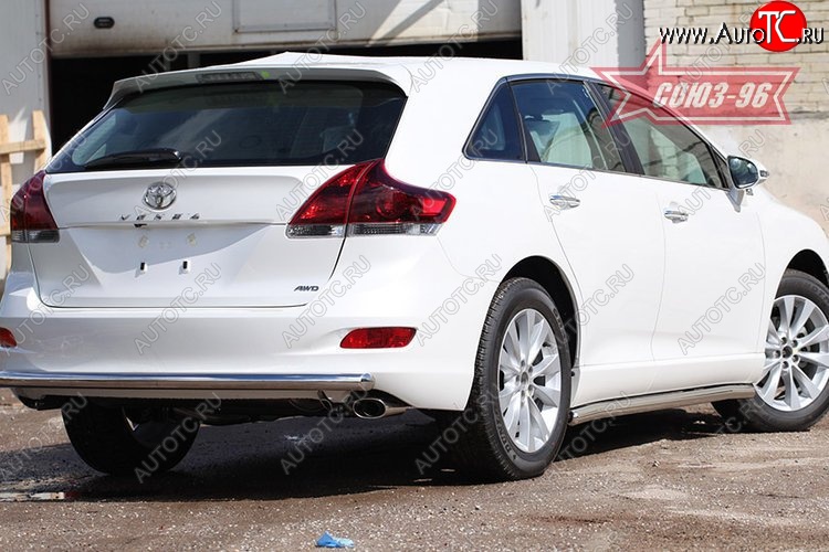 1 043 р. Защита заднего бампера рестайлинг Souz-96 Middle (d60) Toyota Venza GV10 дорестайлинг (2008-2012)  с доставкой в г. Кемерово
