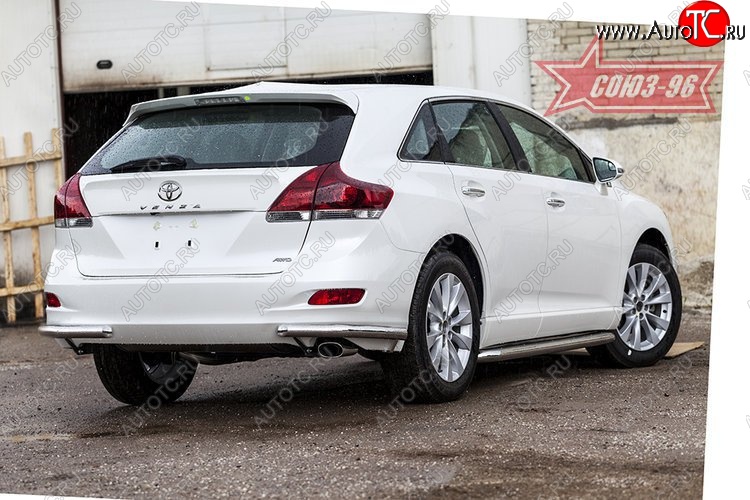 9 539 р. Защита заднего бампера из боковых уголков Souz-96 (d60)  Toyota Venza  GV10 (2008-2012) дорестайлинг  с доставкой в г. Кемерово