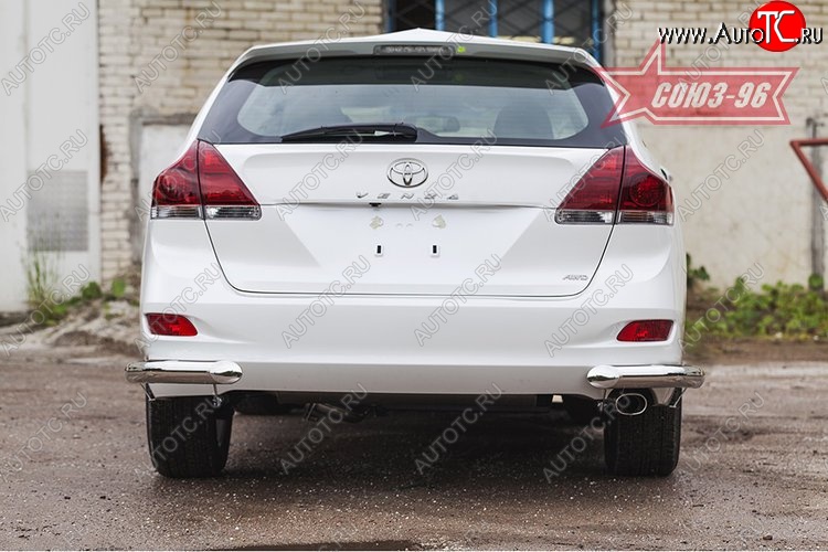 12 419 р. Защита заднего бампера из боковых уголков Souz-96 (d76) Toyota Venza GV10 дорестайлинг (2008-2012)  с доставкой в г. Кемерово