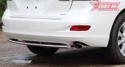 2 999 р. Защита заднего бампера из овальной трубы Souz-96 горизонтальная (в 75х42) Toyota Venza GV10 дорестайлинг (2008-2012)  с доставкой в г. Кемерово. Увеличить фотографию 2