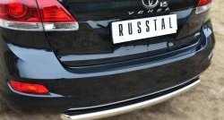 13 549 р. Одинарная защита заднего бампера из трубы диаметром 63 мм SLITKOFF  Toyota Venza  GV10 (2012-2016) рестайлинг  с доставкой в г. Кемерово. Увеличить фотографию 2